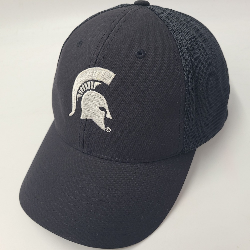 Michigan State Spartans Hat Fitted L-XL Trucker Mesh Nike Golf Black White NCAA